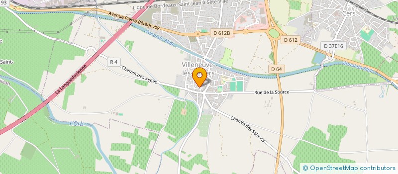 localisation de l'entreprise ORCHIDEE EPICERIE SOLIDAIRE à VILLENEUVE-LES-BEZIERS