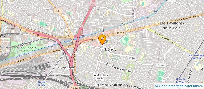 localisation de l'entreprise ORCHIDEE JAUNE  BONDY