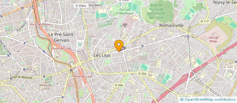 localisation de l'entreprise ORCIEL à LES LILAS