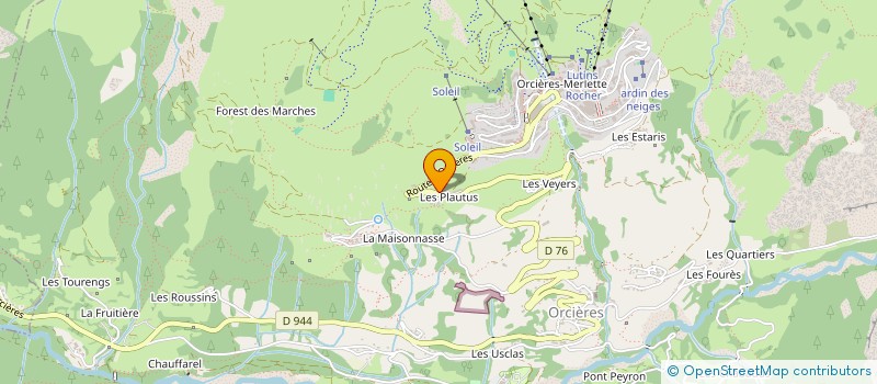 localisation de l'entreprise ORCIERES  ORCIERES