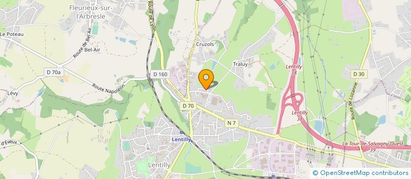 localisation de l'entreprise ORCIGONES  LENTILLY