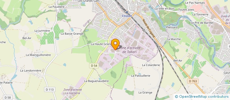 localisation de l'entreprise ORCLEAN  CLISSON