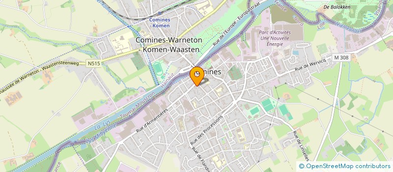 localisation de l'entreprise ORCOM  COMINES