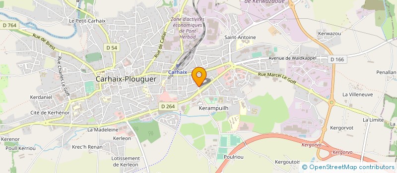 localisation de l'entreprise ORCOM BRETAGNE à CARHAIX PLOUGUER