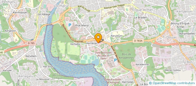 localisation de l'entreprise ORCOM CORNOUAILLE à QUIMPER