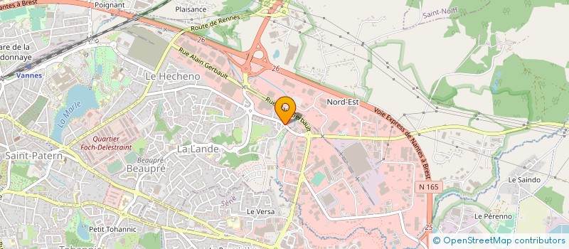 localisation de l'entreprise ORCOM MORBIHAN à VANNES