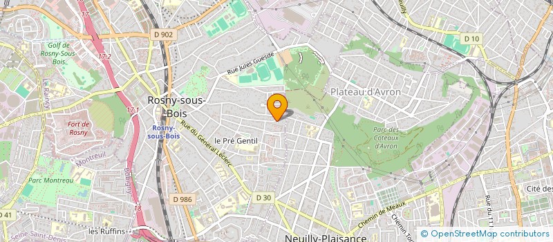 localisation de l'entreprise ORCP à ROSNY-SOUS-BOIS