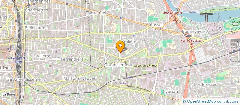 localisation de l'entreprise ORDI - SUD  VILLEURBANNE