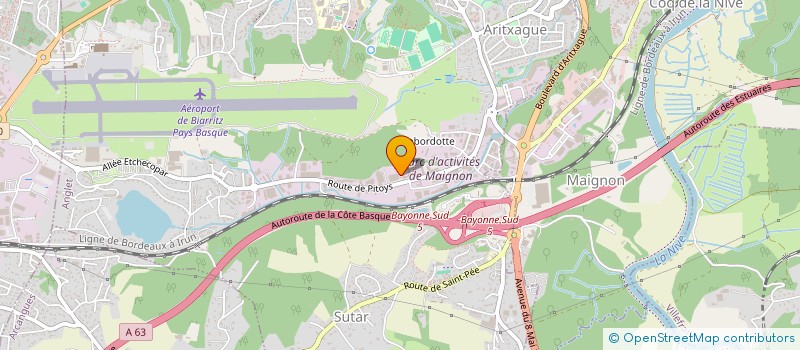 localisation de l'entreprise ORDINATEUR SERVICE INFORMATIQUE à ANGLET