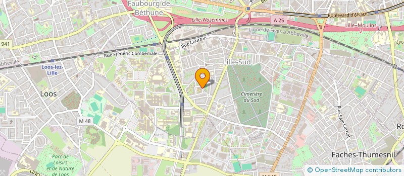 localisation de l'entreprise ORDINO à LILLE