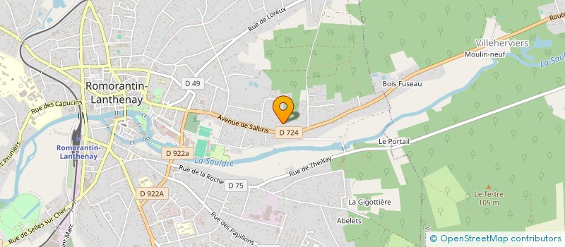 localisation de l'entreprise ORDIS à ROMORANTIN-LANTHENAY