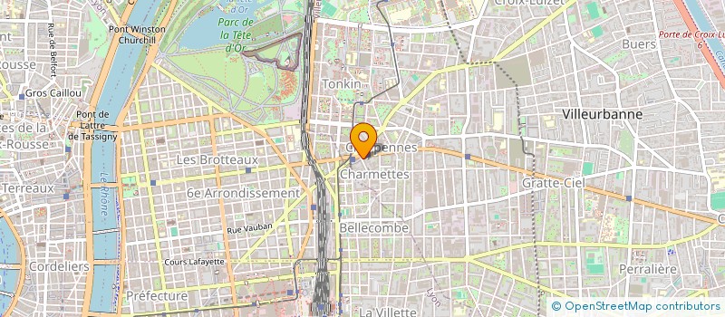 localisation de l'entreprise ORDITOP à VILLEURBANNE