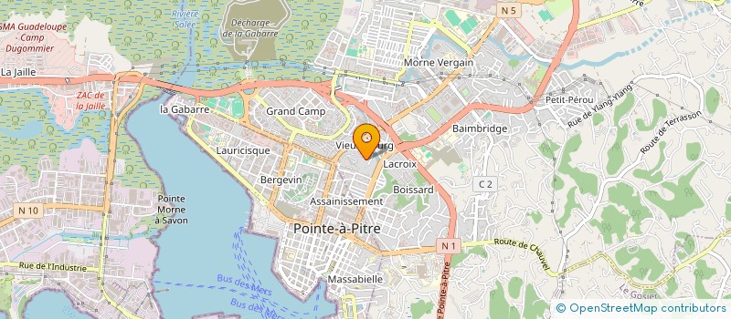 localisation de l'entreprise ORDONNANCEMENT PILOTAGE COORDINATION 97.1 à LES ABYMES