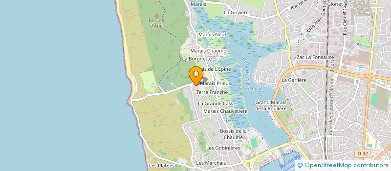 localisation de l'entreprise ORDONNEAU à LES SABLES D'OLONNE