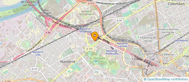 localisation de l'entreprise ORDRE AVOCATS HAUTS DE SEINE à NANTERRE