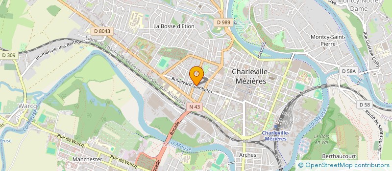 localisation de l'entreprise ORDRE DES CHIRURGIENS DENTISTES  CHARLEVILLE-MEZIERES