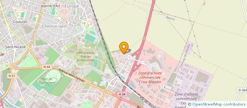 localisation de l'entreprise ORDRE DES CHIRURGIENS DENTISTES CONSEIL DEPARTEMENTAL DE LA MARNE  REIMS