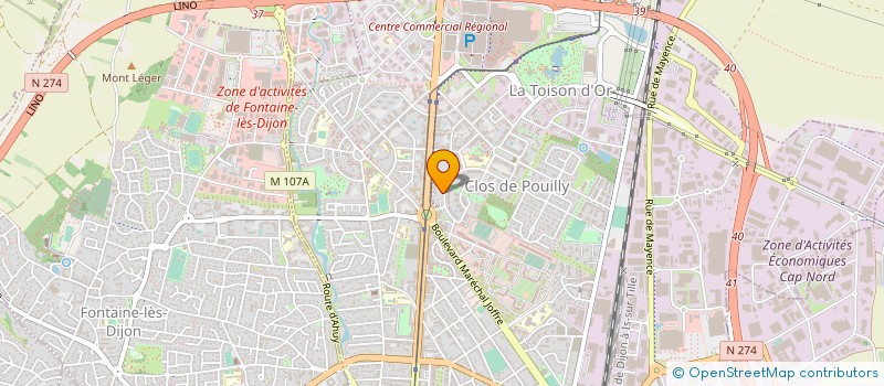 localisation de l'entreprise ORDRE DES MEDECINS DE COTE D'OR à DIJON