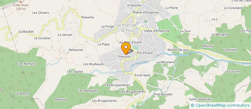 localisation de l'entreprise ORDURABLES  LE PLAN-DE-LA-TOUR