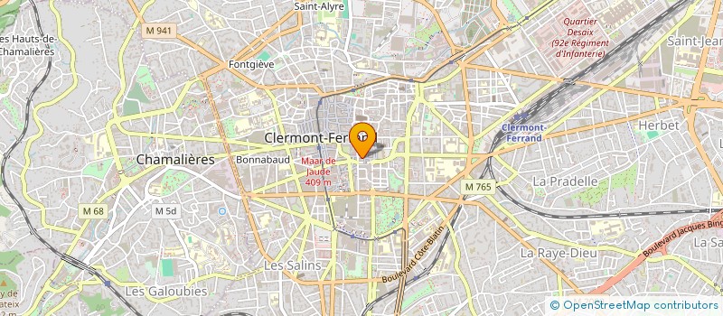 localisation de l'entreprise OREADE à CLERMONT-FERRAND