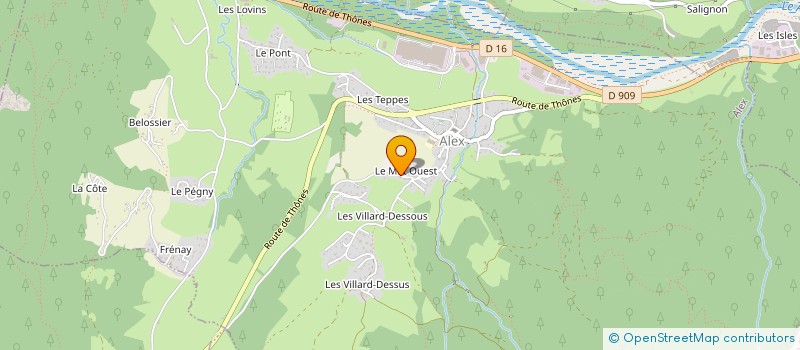 localisation de l'entreprise OREADE  ALEX