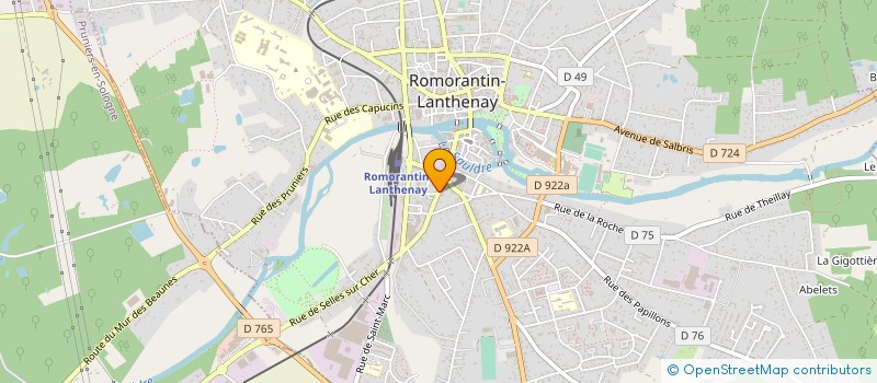 localisation de l'entreprise OREADES à ROMORANTIN-LANTHENAY