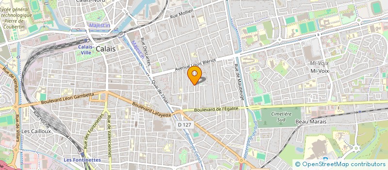 localisation de l'entreprise OREAUX  CALAIS