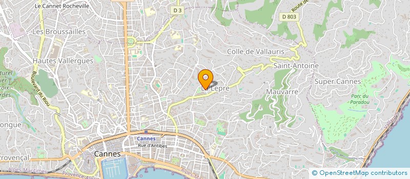 localisation de l'entreprise OREE DU PARC  CANNES