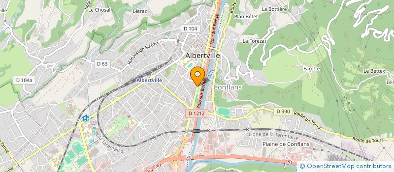 localisation de l'entreprise ORELI  ALBERTVILLE