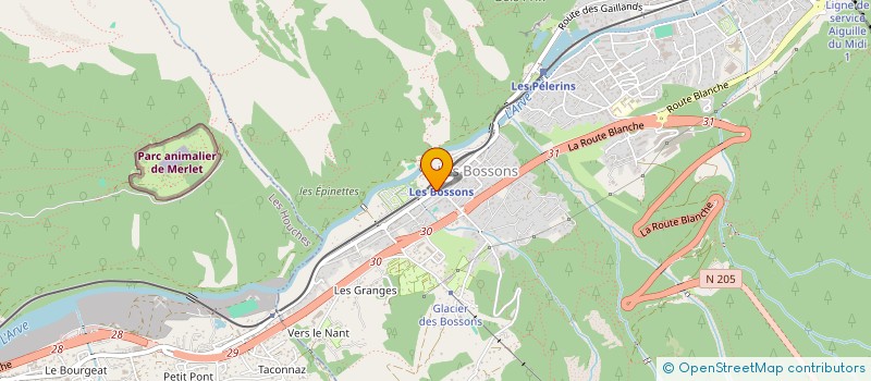 localisation de l'entreprise OREOS  CHAMONIX-MONT-BLANC