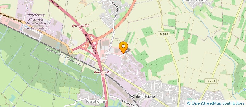 localisation de l'entreprise ORESA à BRUMATH