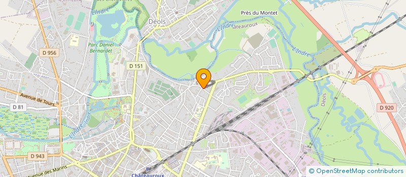 localisation de l'entreprise OREV à CHATEAUROUX