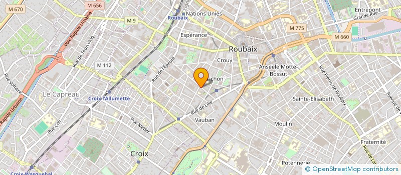 localisation de l'entreprise ORFEA à ROUBAIX
