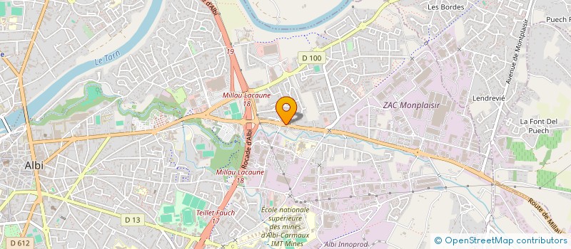localisation de l'entreprise ORFEO à ALBI