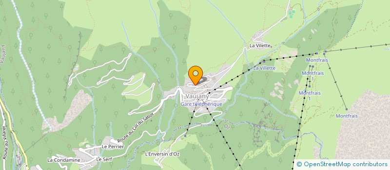 localisation de l'entreprise ORFILA  VAUJANY