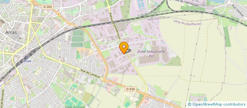 localisation de l'entreprise ORFILA à ARRAS