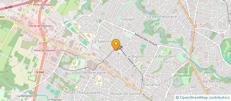 localisation de l'entreprise ORFORM à ORVAULT
