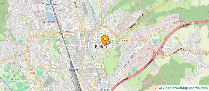 localisation de l'entreprise ORG à BELFORT