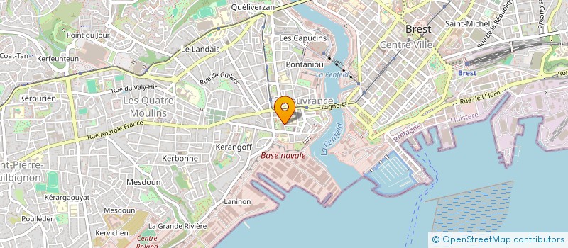 localisation de l'entreprise ORG DE GESTION DE L'ENSEIGN CATHOLIQUE GPE SCOLAIRE JAVOUHEY RIVE-DROITE (O.G.E.C. JAVOUHEY RIVE-DROITE) à BREST