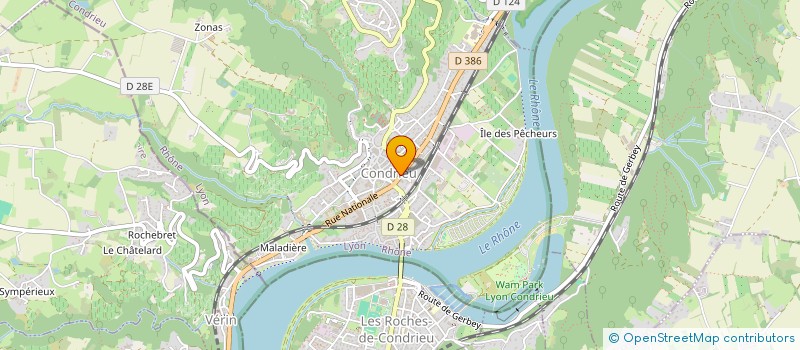 localisation de l'entreprise ORG.DE GESTION INSTITUTION MARRONNIERS à CONDRIEU