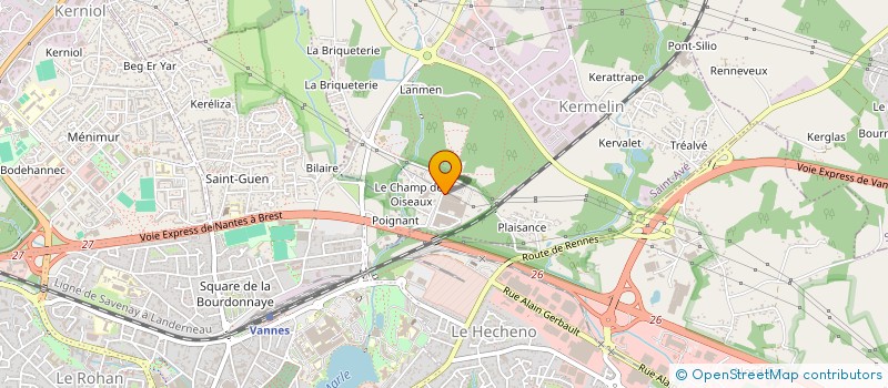 localisation de l'entreprise ORGA OUEST à VANNES