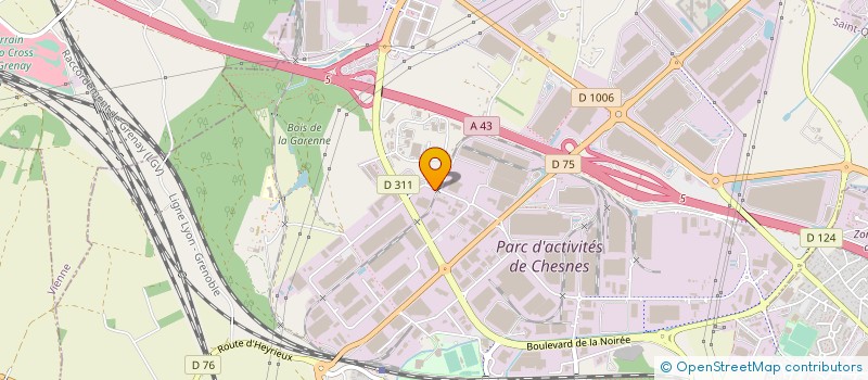 localisation de l'entreprise ORGACOLOR SQF à SAINT-QUENTIN-FALLAVIER