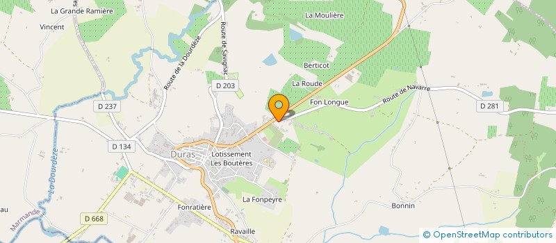 localisation de l'entreprise ORGANEAU à DURAS