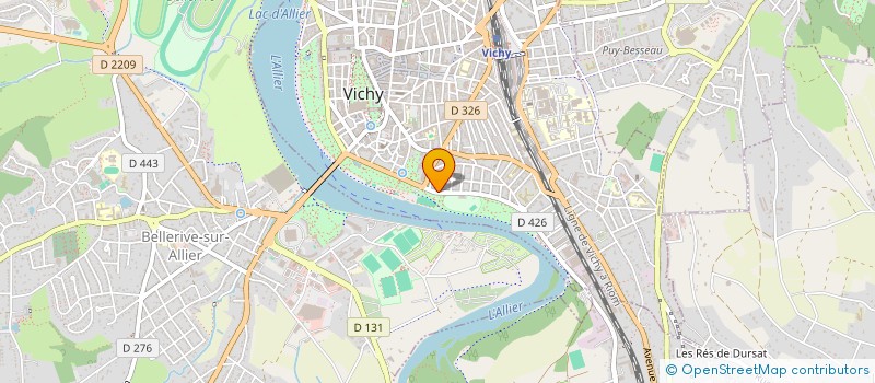 localisation de l'entreprise ORGANI INVESTISSE AUVERGNE HOLDING à VICHY