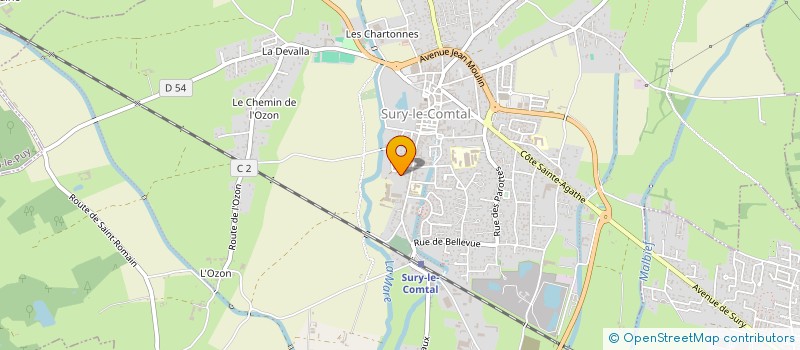 localisation de l'entreprise ORGANIC à SURY-LE-COMTAL