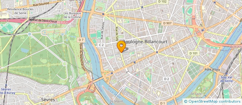 localisation de l'entreprise ORGANIC'M à BOULOGNE-BILLANCOURT