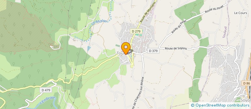 localisation de l'entreprise ORGANIQUALI CBD à TOULAUD