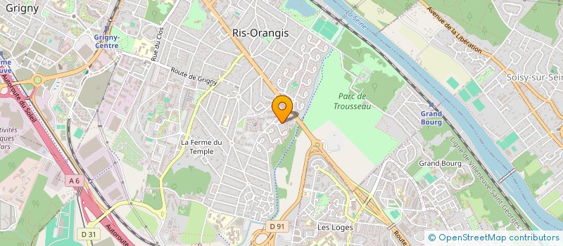 localisation de l'entreprise ORGANIS'ACTION à RIS-ORANGIS