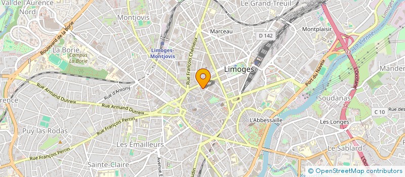 localisation de l'entreprise ORGANIS ENCADRE ACTIVITE SPORTIVE LOISIR à LIMOGES