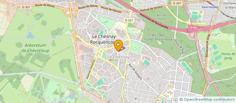 localisation de l'entreprise ORGANIS ETUD INDUST COMMERCIAL  LE CHESNAY-ROCQUENCOURT